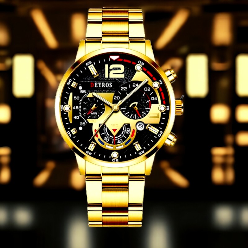 💥 Edición Limitada ⚜️ | Dial™ Elegante reloj de oro para prestigio