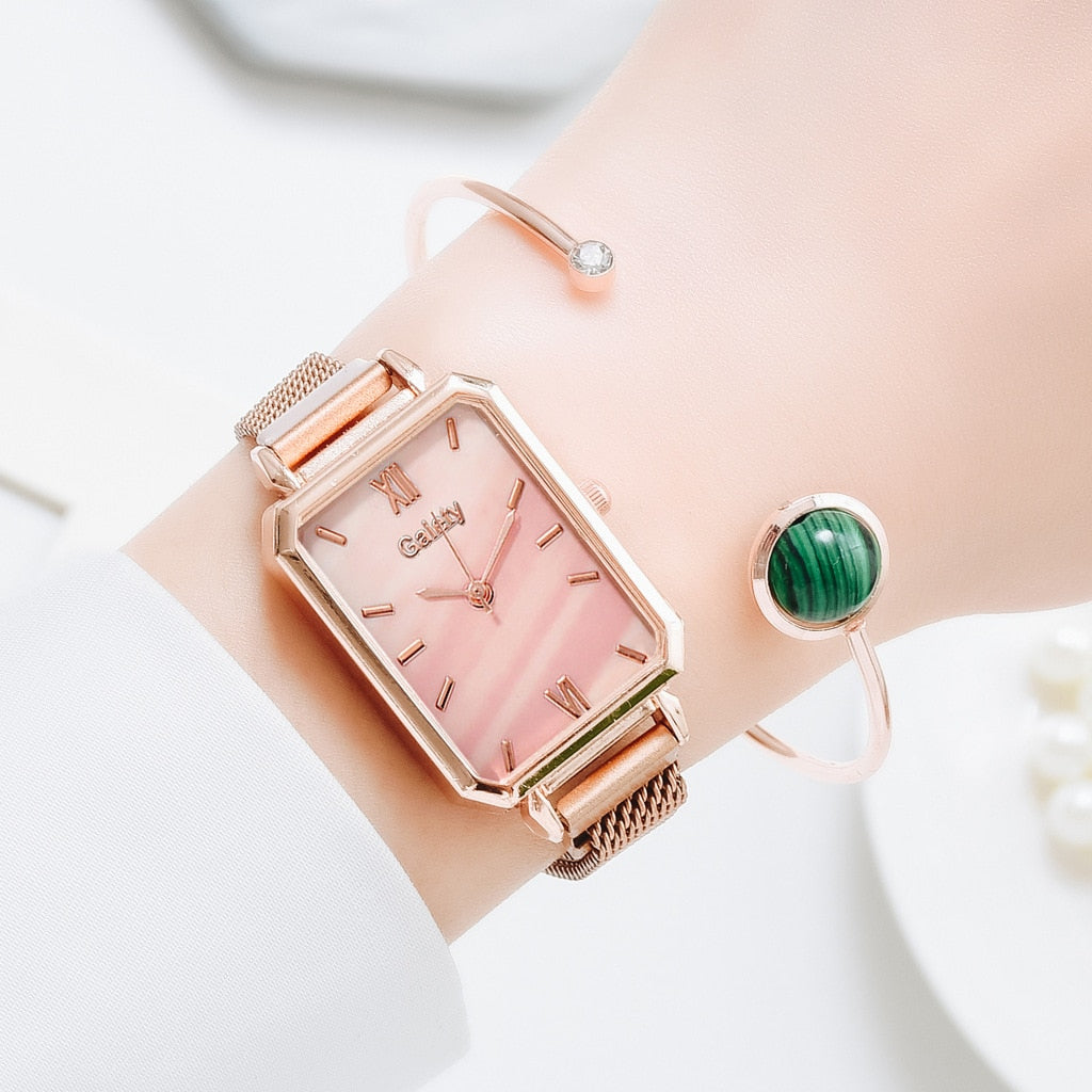 🔥PRODUCTO EXCLUSIVO | Reloj de lujo y pulsera de esmeraldas para elegancia 💚