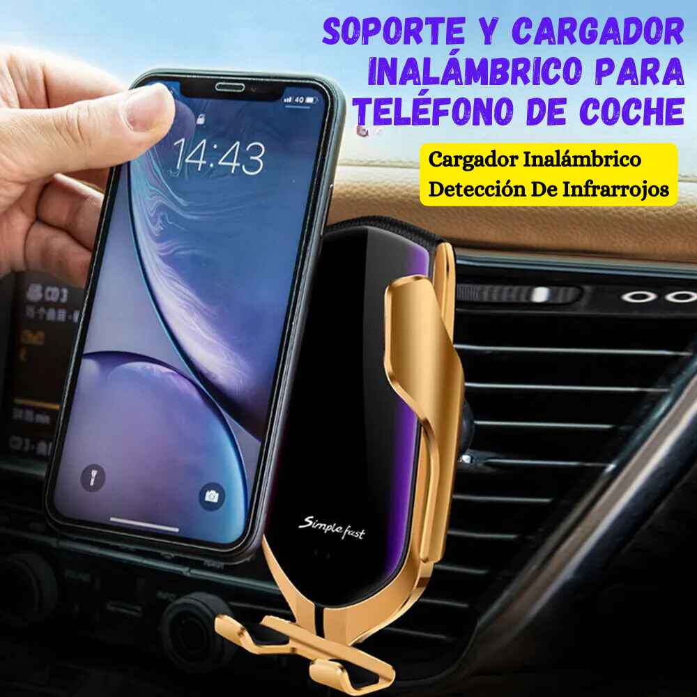 💥 Producto Exclusivo | Soporte Y Cargador Inalámbrico Para Teléfono Para Automóvil ⚡️