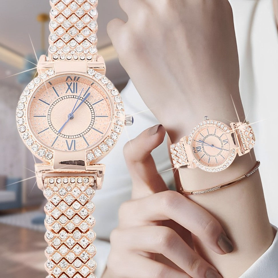 ❗️ Nuevo Producto ⚜️ | Eclat™ - Reloj de lujo de oro rosa🧩💖