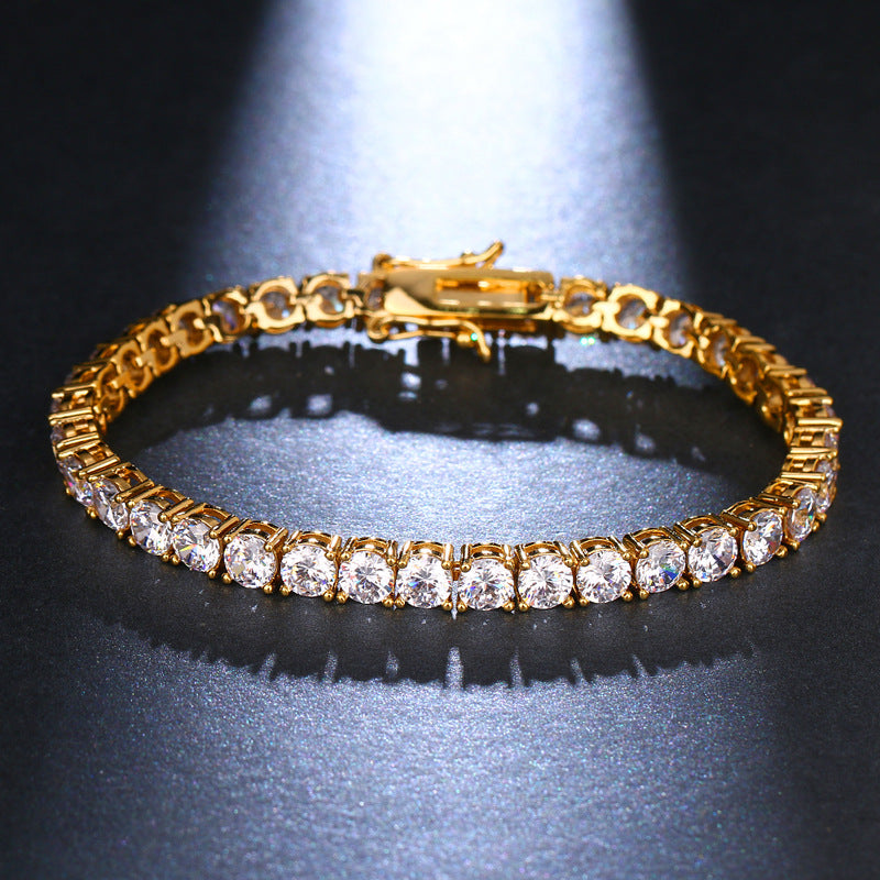 ❗️ EXCLUSIVO ❗ | Crystal™ Pulsera Hombre Oro 18k Circonitas Cristal 💖