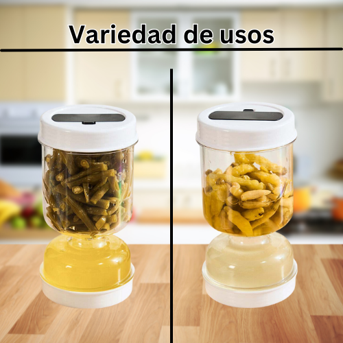 ❗️ Nuevo Producto ⚜️ | CrispJar™ - Tarro separador de pepinillos húmedos y secos🧩💖