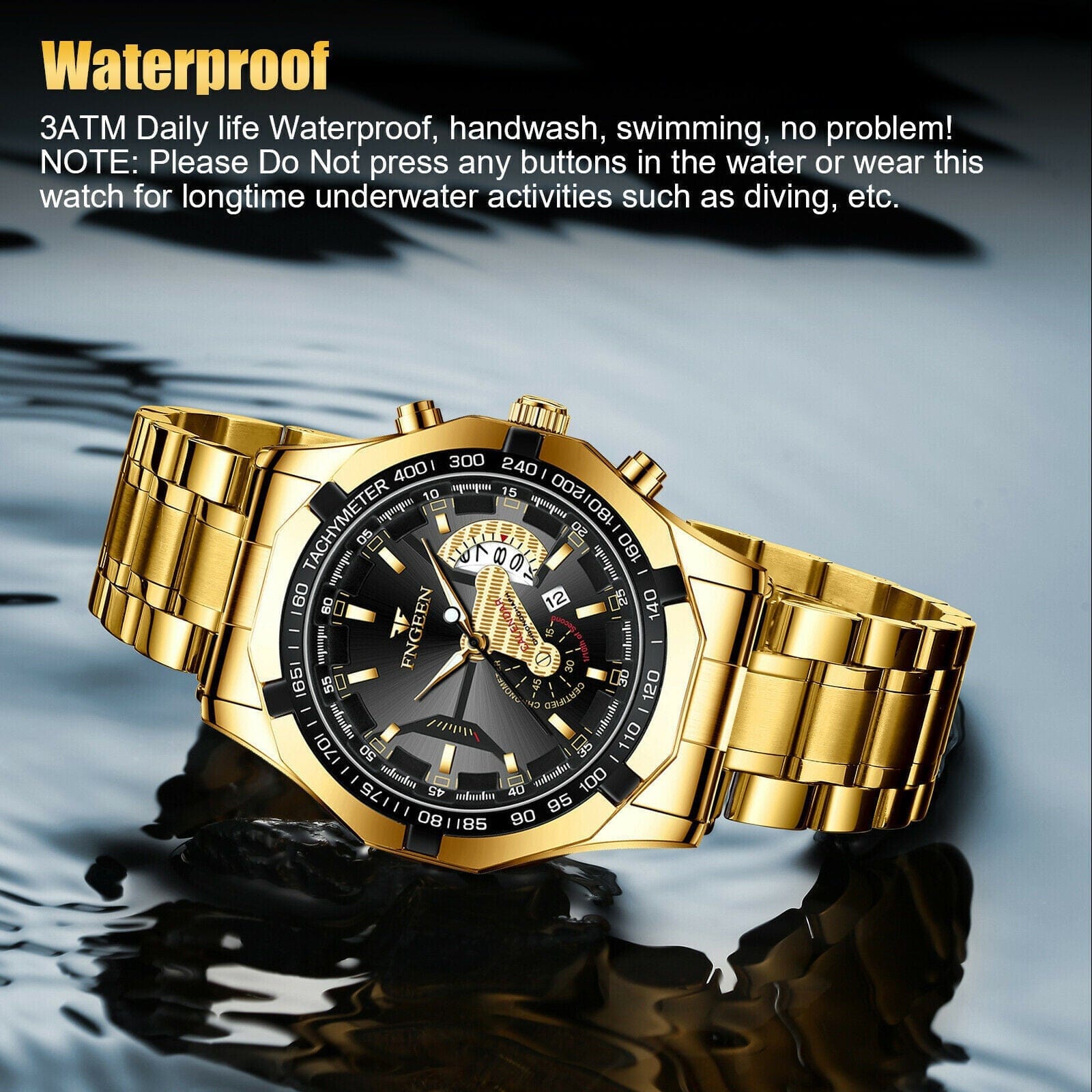 ❗️ EXCLUSIVO ❗ | Luxury™ Reloj dorado resistente al agua para hombre 🏆