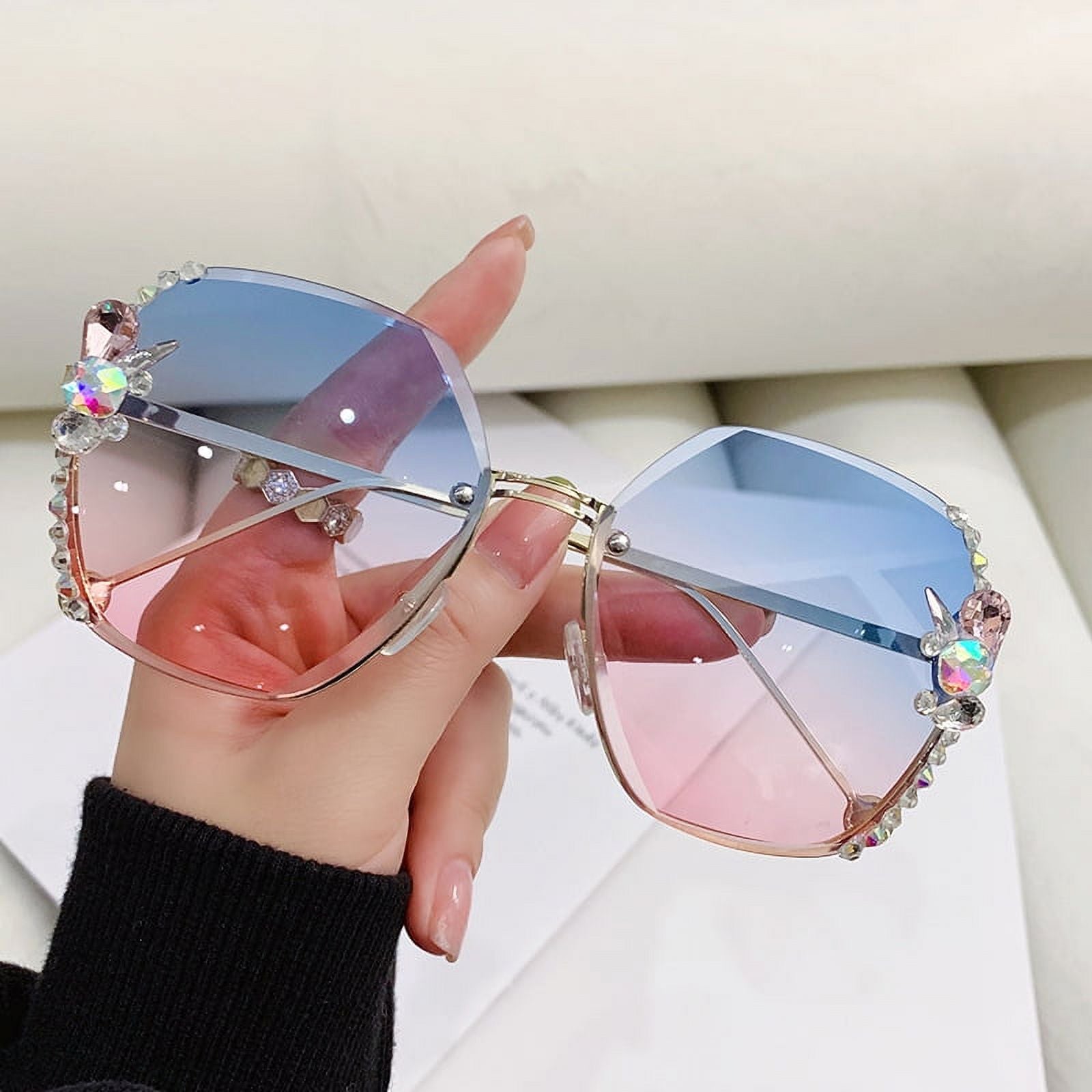 🔥 OFERTA EXCLUSIVA | Finesse™ Gafas de sol con diamantes azules y rosas