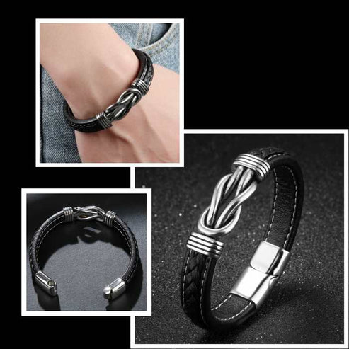 🔥 OFERTA EXCLUSIVA | Ethnic™ Pulsera de hombre trenzada de cuero estilo étnico