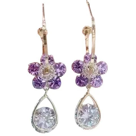 🔥 OFERTA EXCLUSIVA | Flower™ Pendientes de flores de cristal nuevos de lujo para mujer