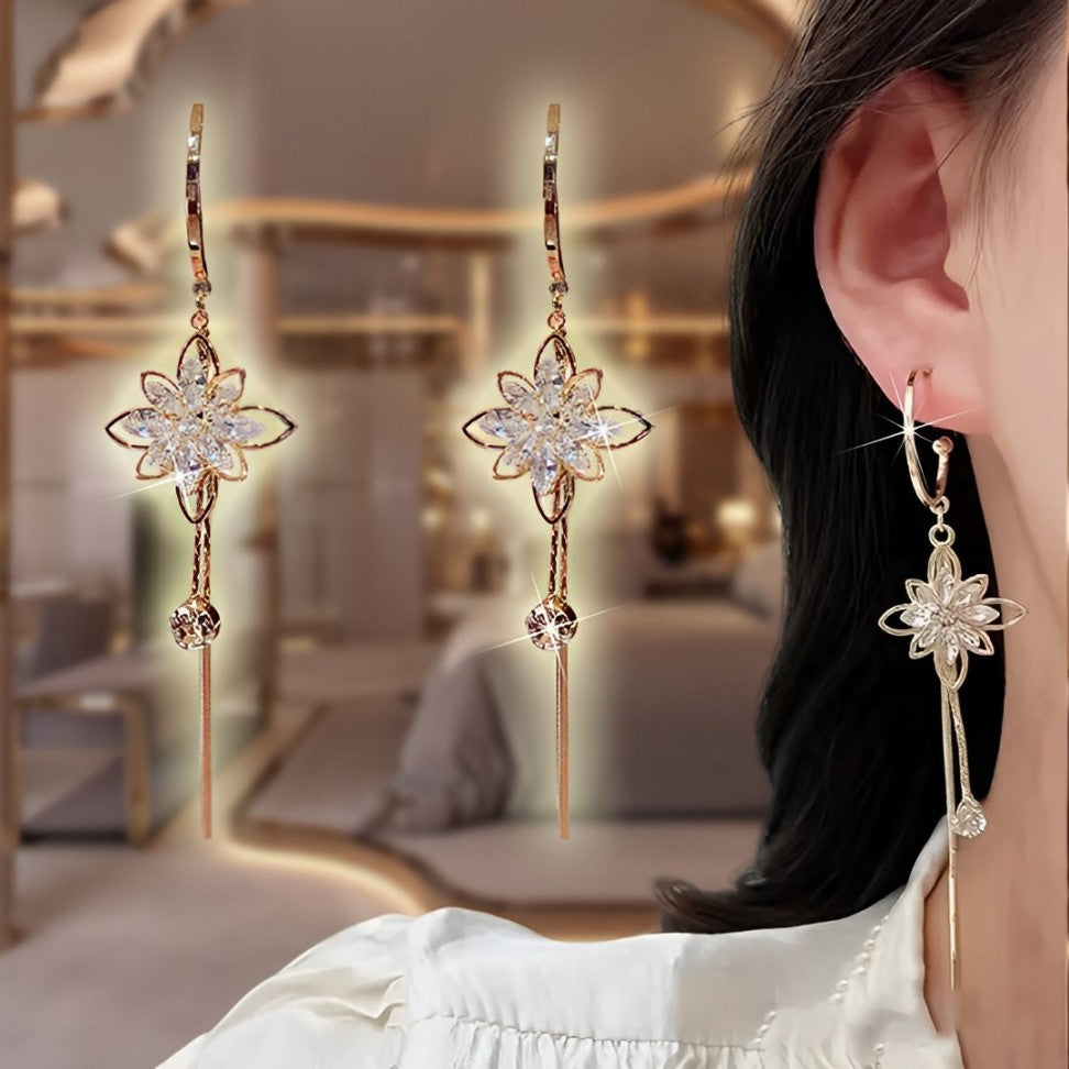 🔥 OFERTA EXCLUSIVA | Blossom™ Aretes de Flor de Circonia con Pompones