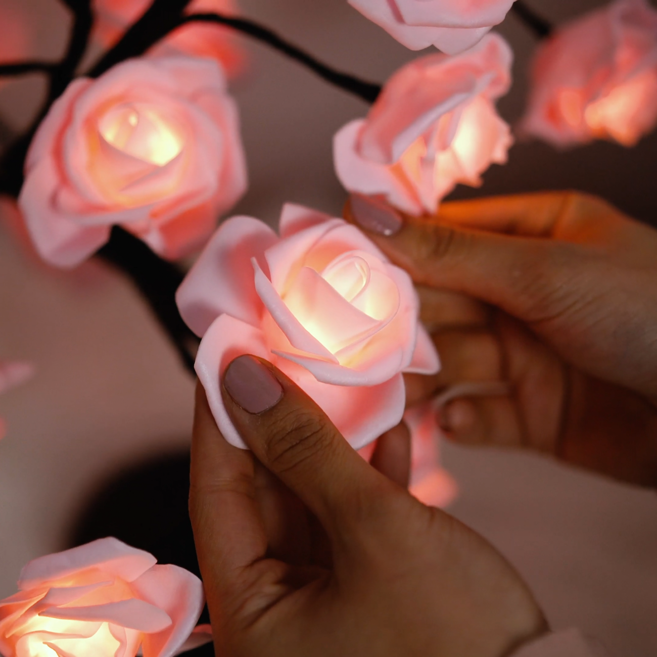 💥 Producto Exclusivo | Exquisita Lámpara De Mesa Led Con Flores 🌸